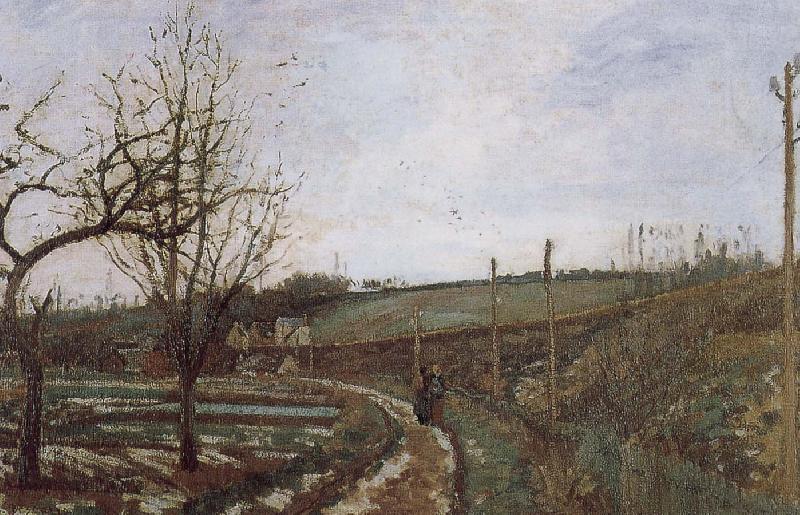 Camille Pissarro winter scene Norge oil painting art